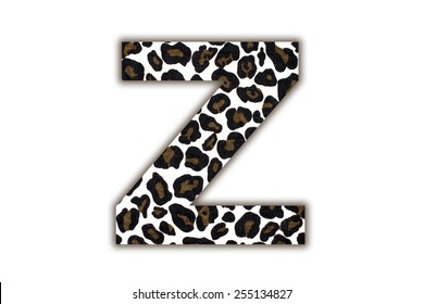 Custom Leopard Skin Alphabet Isolated White Stock Illustration ...