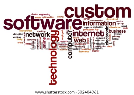 Custom software word cloud concept