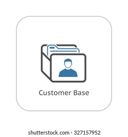 Customer Base Icon. Business Concept. Flat Design. Isolated Illustration.