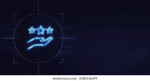 customer experience management, 3d icon neon sign