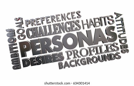 Customer Persona Word Collage Personal Profile 3d Illustration