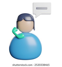 Customer Service Agent 3D Rendering Icon Illustration