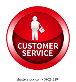 Customer Service Button Isolated Stock Illustration 390242194 ...