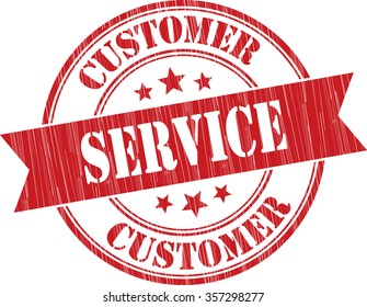 Customer Service Grunge Rubber Stamp Stock Illustration 357298277 ...