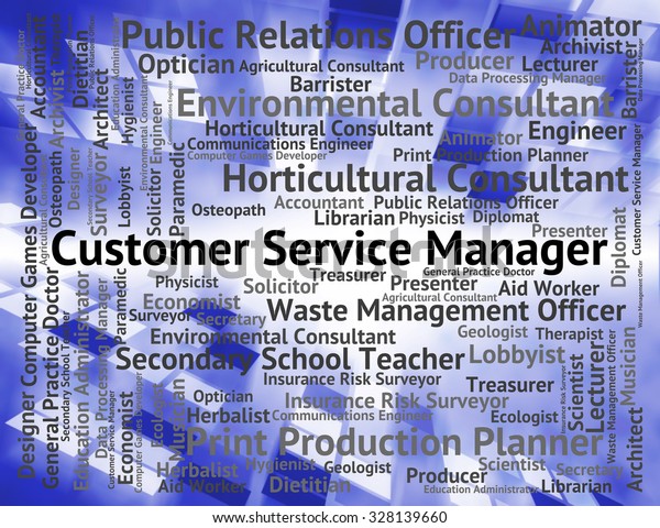 Customer Service Manager Meaning Help Desk Stock Illustration