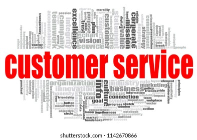 Customer Service Word Cloud Concept On Stock Illustration 1142670866 ...