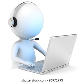 3d Man Call Center Stock Illustration 51344935 | Shutterstock