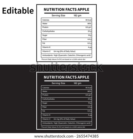 Customizable Apple Label Design Nutritious 