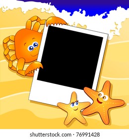 Customizable background on the beach