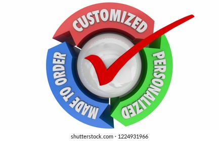 Customize Personalize Check Mark Special Order Product 3d Illustration