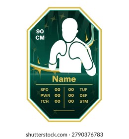 Customized Boxing Fighter Card with Editable text. Boxing Fighting night card vector illustration.