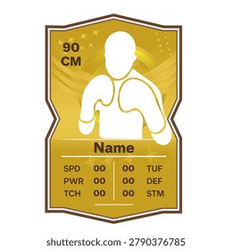Customized Boxing Fighter Card with Editable text. Boxing Fighting night card vector illustration.