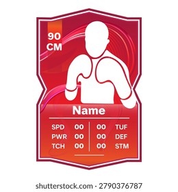 Customized Boxing Fighter Card with Editable text. Boxing Fighting night card vector illustration.