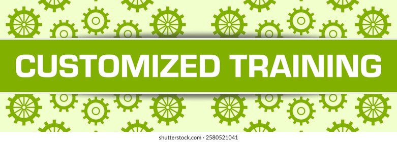 Customized Training concept image with text and gear symbols.