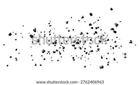 Cut out floating rocks on transparent background, ideal for compositing and photo manipulation