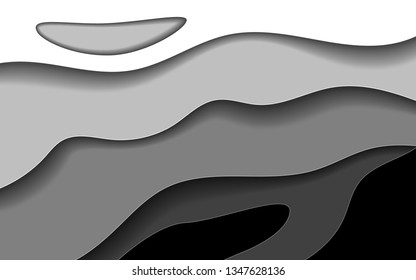 Cut Paper Background Black