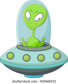 Cute Alien Cartoon Spaceship Stock Illustration 433460515 | Shutterstock