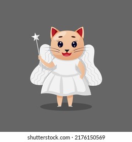 Cute Angel Cat With Wings 