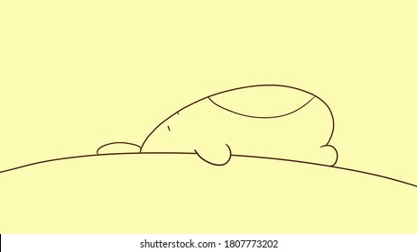 Cute Animal Line Art Illustration Simple Stock Illustration 1807773202 ...