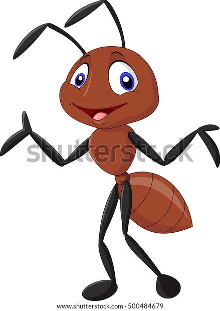 Cute Ant Cartoon Stock Illustration 500484679