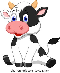 Cute Baby Cow Cartoon