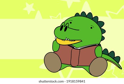 Cute Baby Crocodile Cartoon Holding Book: Ilustrações Stock 1918159841 ...