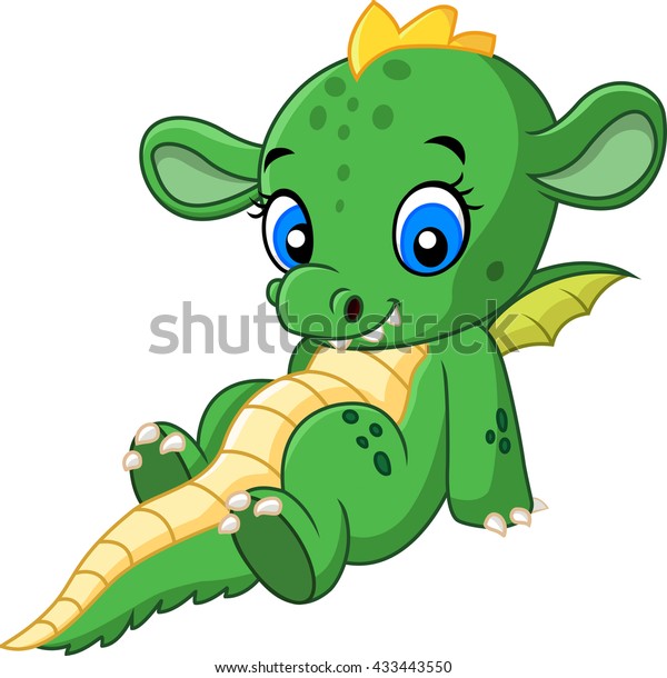 Cute Baby Dragon Stock Illustration 433443550 | Shutterstock