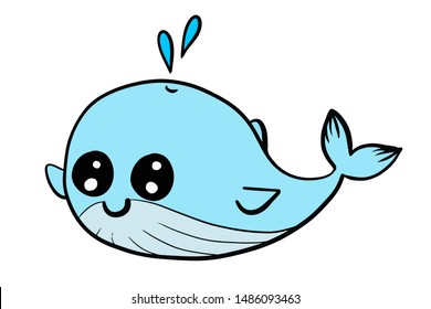 cute narwhal whale