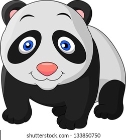 Cute Baby Panda Cartoon Stock Illustration 133850750