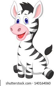 Cute Baby Zebra Cartoon