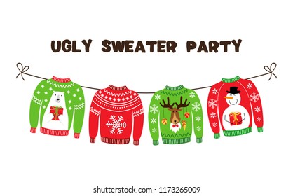 Cute Banner For Ugly Sweater Christmas Party For Your Decoration