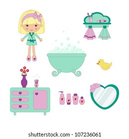 Cute bathroom set