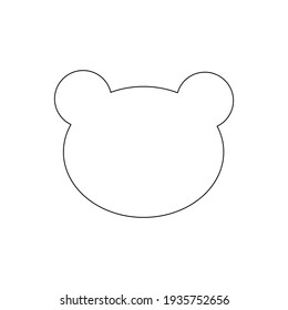 Cute Bear Head Teddy Bear Symbol Stock Illustration 1935752656 ...