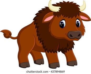 Similar Images, Stock Photos & Vectors of Cute bison cartoon ...