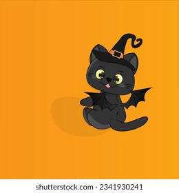 Cute black kitten and
