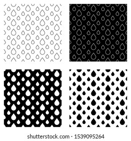 Cute Black White Drop Pattern Set Stock Illustration 1539095264 ...