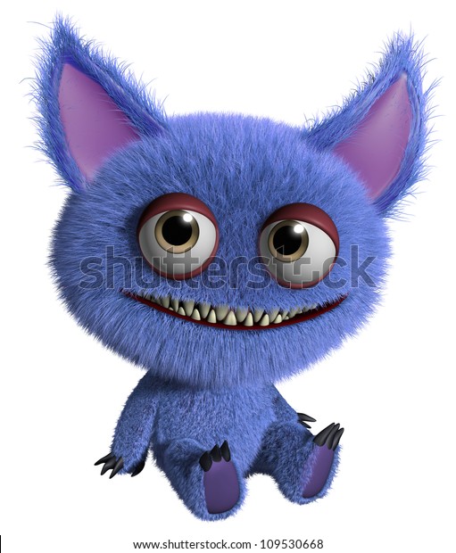 Cute Blue Monster Stock Illustration 109530668