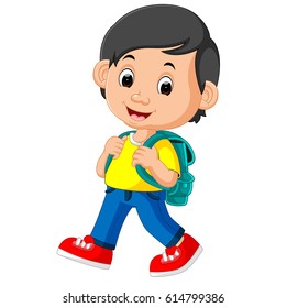 9,467 Kids walking school cartoon Images, Stock Photos & Vectors ...