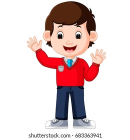 Cute Boy Cartoon Good Posing Stock Illustration 683363941 | Shutterstock