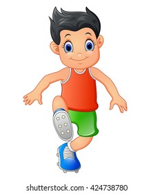 Cute Boy Cartoon Posing Stock Illustration 424738780 | Shutterstock