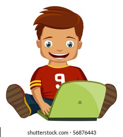 5,833 Cartoon boys playing computer game Images, Stock Photos & Vectors ...