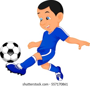 Cute Boy Soccer Player Stock Illustration 557170861 | Shutterstock