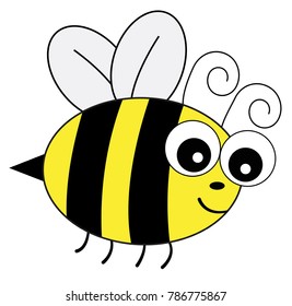 Bee Logo Bitmap Icon Illustration Stock Illustration 1487886698 ...