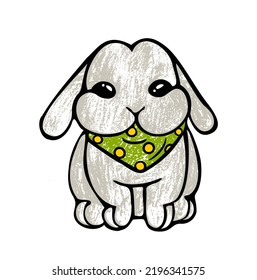 Cute bunny Abstract cartoon