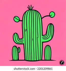 Cute Cactus Clipart,video Game Asset, Illustration