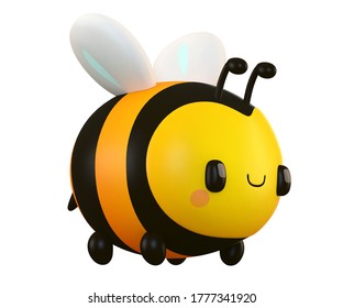 Cute Cartoon Bee 3d Render