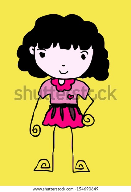 Cute Cartoon Boys Girls Clip Art Stock Illustration 154690649 Shutterstock 7292