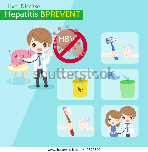 Cute Cartoon Doctor Hepatitis B Prevent Stock Illustration 642872620 ...