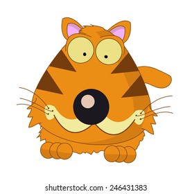 Cute Cartoon Ginger Cat Stock Illustration 246431383 | Shutterstock