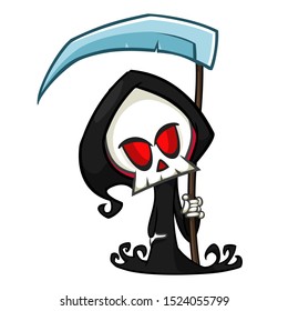 Cute cartoon grim reaper